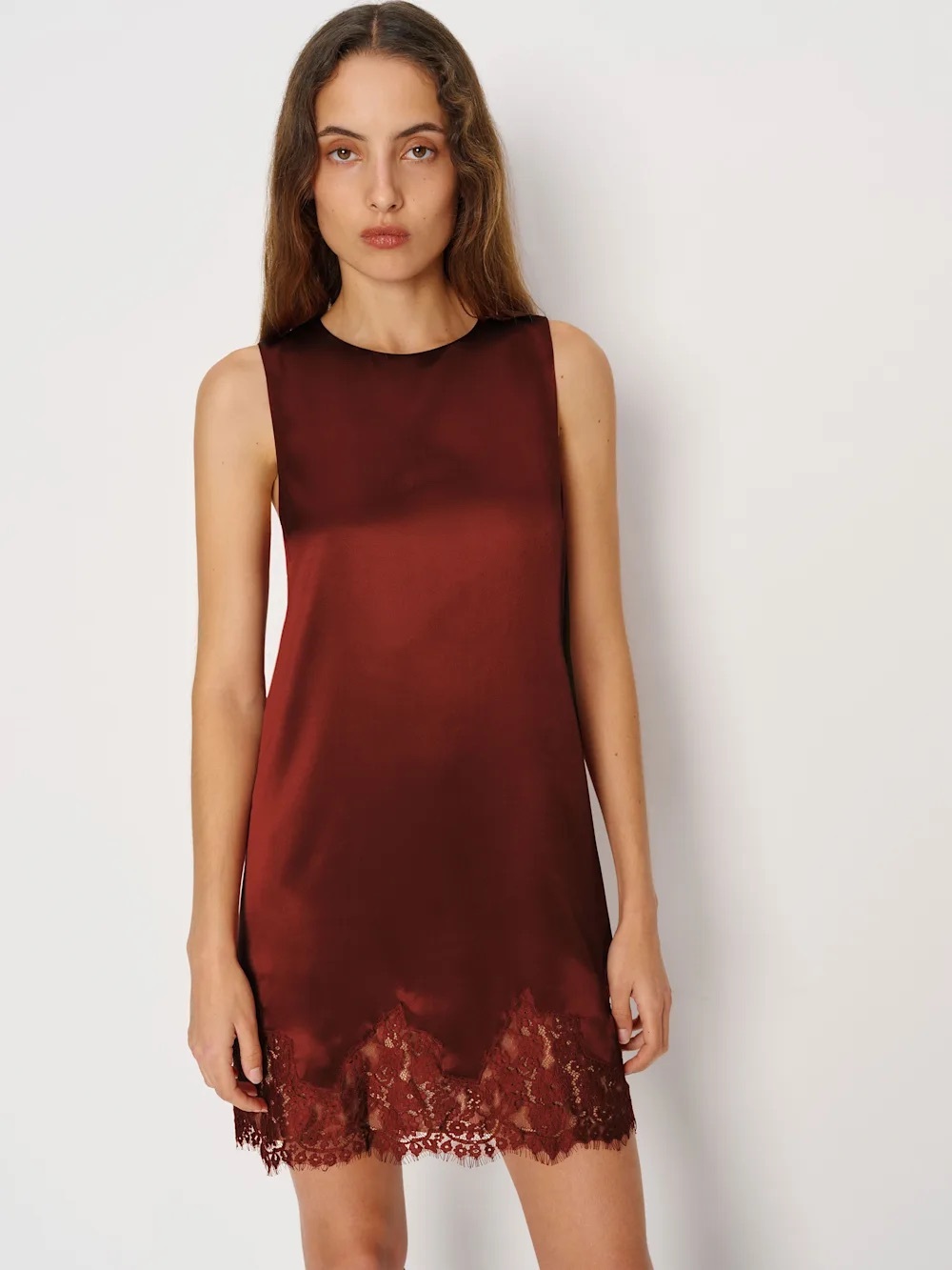 Reformation Jessalyn Silk Dress Chianti NWT